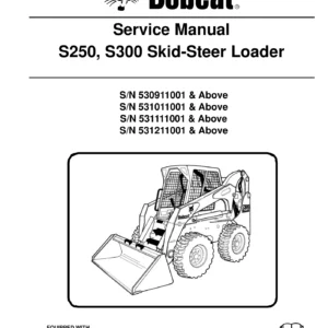 Bobcat S250 & S300 Skid-Steer Loader Service Manual 6904158 - 2008 PDF Repair Guide
