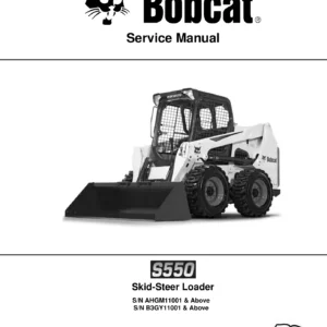 Bobcat S550 Skid-Steer Loader Service Manual 6990677enUS - July 2019 PDF
