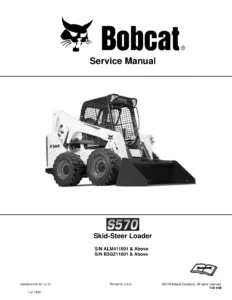 Bobcat S570 Skid-Steer Loader Service Manual 6990681enUS February 2019 PDF