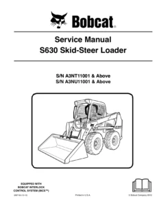 Bobcat S630 Skid-Steer Loader Service Manual 6987160 October 2010