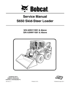 Bobcat S650 Skid-Steer Loader Service Manual 6987168 (2011) PDF