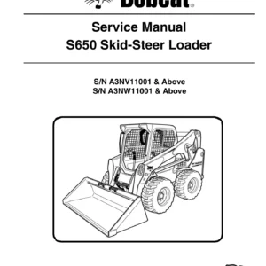 Bobcat S650 Skid-Steer Loader Service Manual 6987168 (2011) PDF