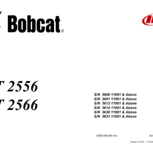 Bobcat T2556 T2566 Parts Catalogue 4850100 - Illustrated PDF