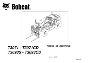 Bobcat T3071 T3071CD T3093S T3093CD Spare Parts Catalogue 2002 - PDF Parts Manual