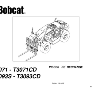 Bobcat T3071 T3071CD T3093S T3093CD Spare Parts Catalogue 2002 - PDF Parts Manual