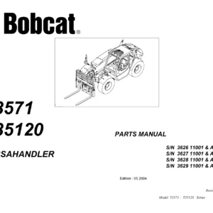 Bobcat T3571 T35120 VersaHandler Parts Manual 2004 PDF Download