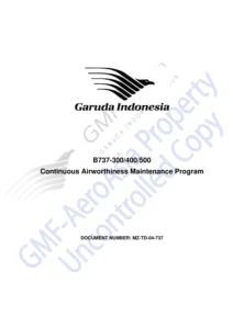 Boeing 737-300, 737-400, 737-500 Continuous Airworthiness Maintenance Program (CAMP Rev 40)