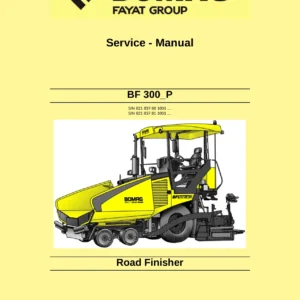 Bomag BF300 P Road Finisher Service Manual 00891745