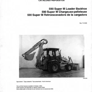 CASE 590 Super M Loader Backhoe Parts Catalog - October 2000 Edition - PDF Download