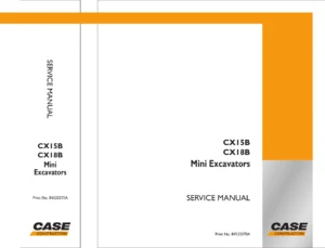 CASE CX15B CX18B Mini Excavator Service Manual 84533370A PDF