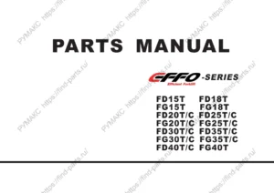 CFFO Series Forklift Parts Manual FD15T-FD40T FG15T-FG40T PDF
