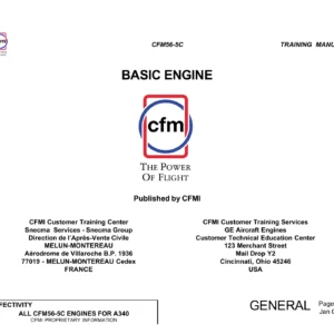 CFM56-5C Basic Engine Training Manual - CFMI Turbofan PDF for Airbus A340