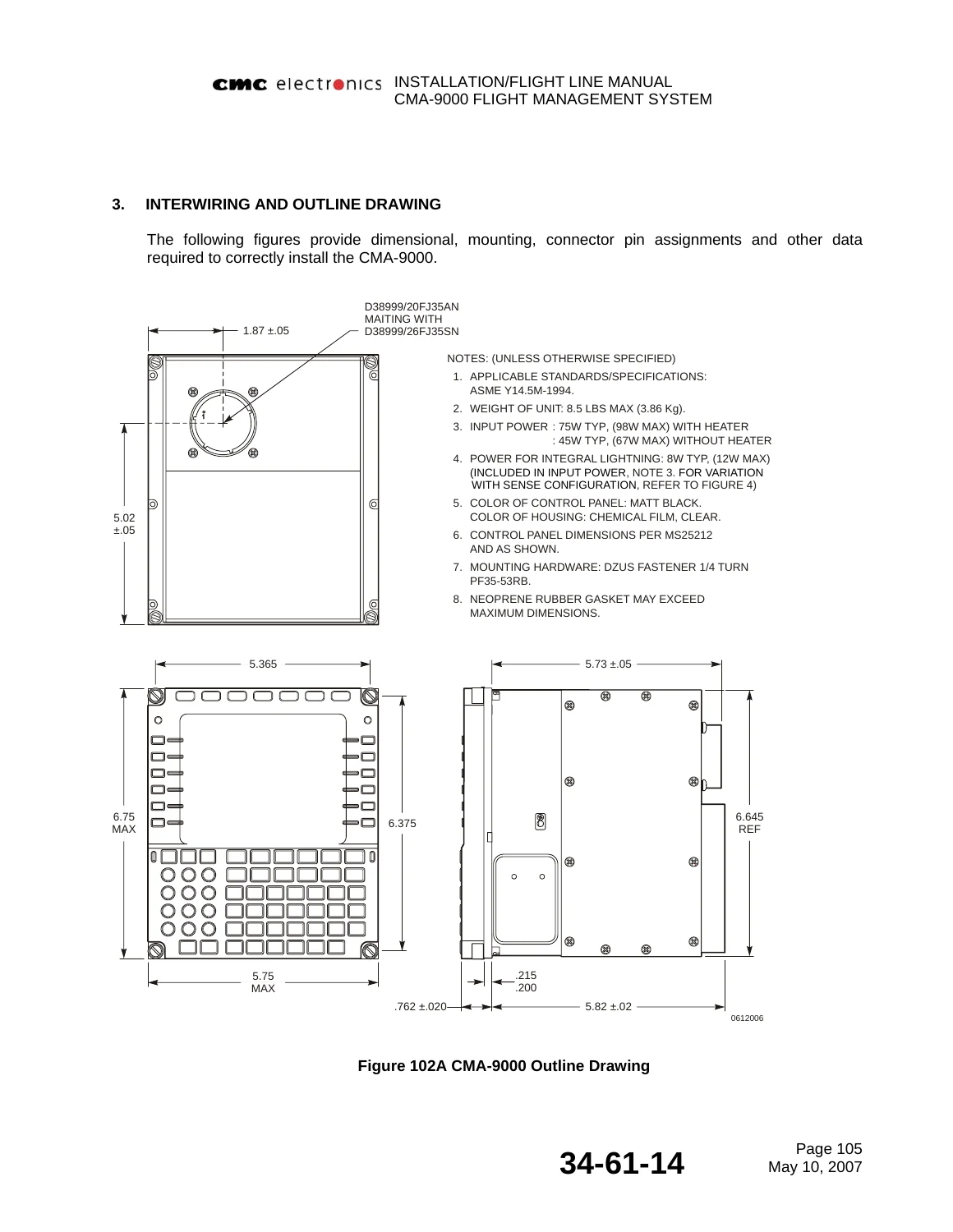CMC Electronics CMA-9000 Flight Management System Installation & Flight Line Manual (2007) - Image 3