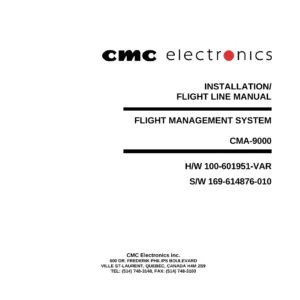 CMC Electronics CMA-9000 Flight Management System Installation & Flight Line Manual (2007)