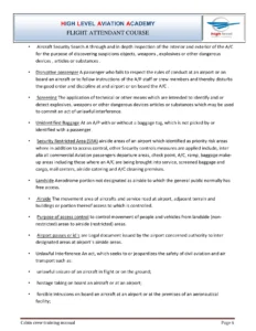 Cabin Crew Training Manual - Flight Attendant Course Training Guide