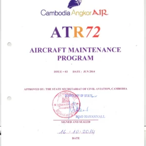 Cambodia Angkor Air ATR72-500 Aircraft Maintenance Program Issue 03 June 2014