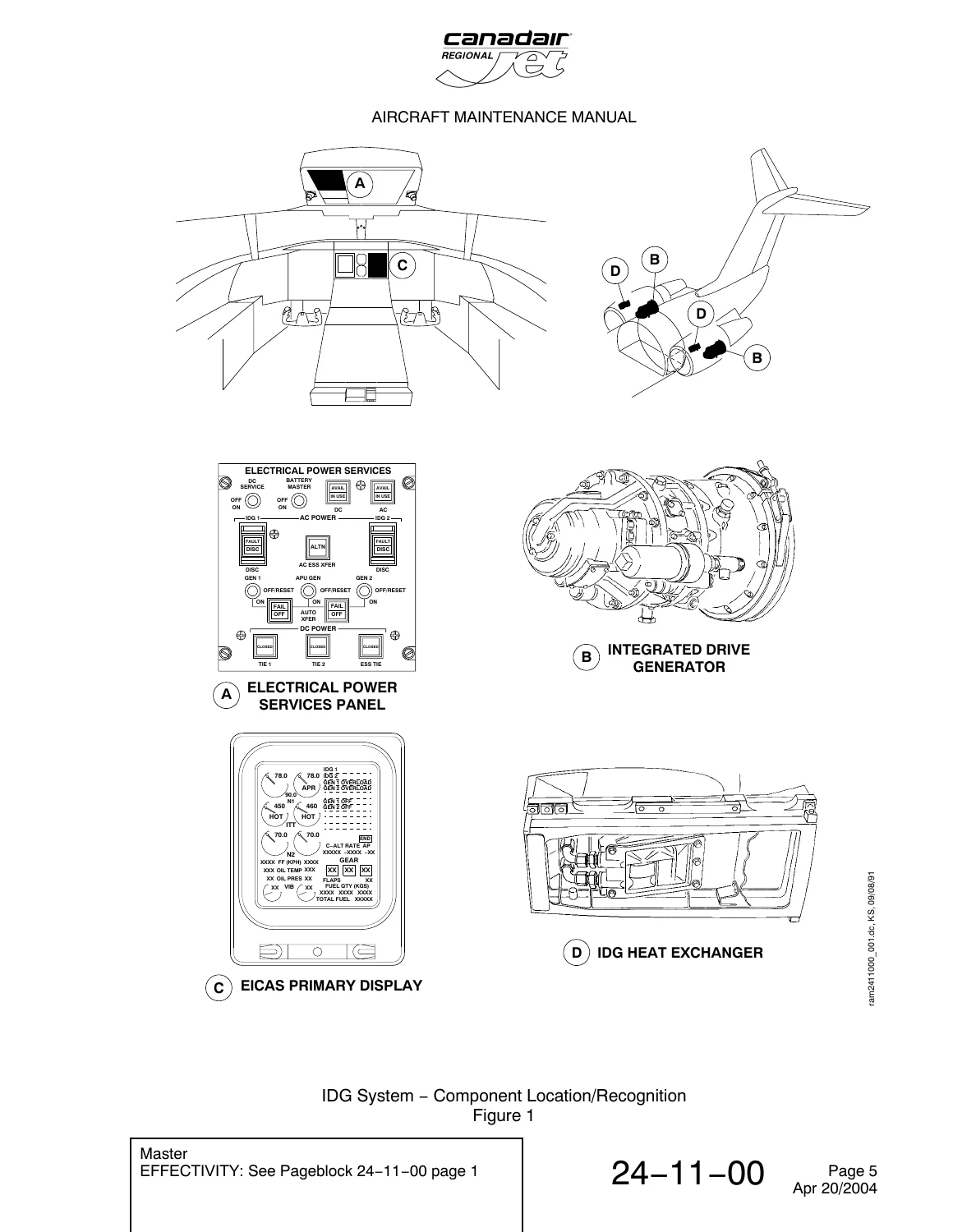 Canadair Regional Jet AMM Chapter 24 Electrical Power System Manual 2005 - Image 3
