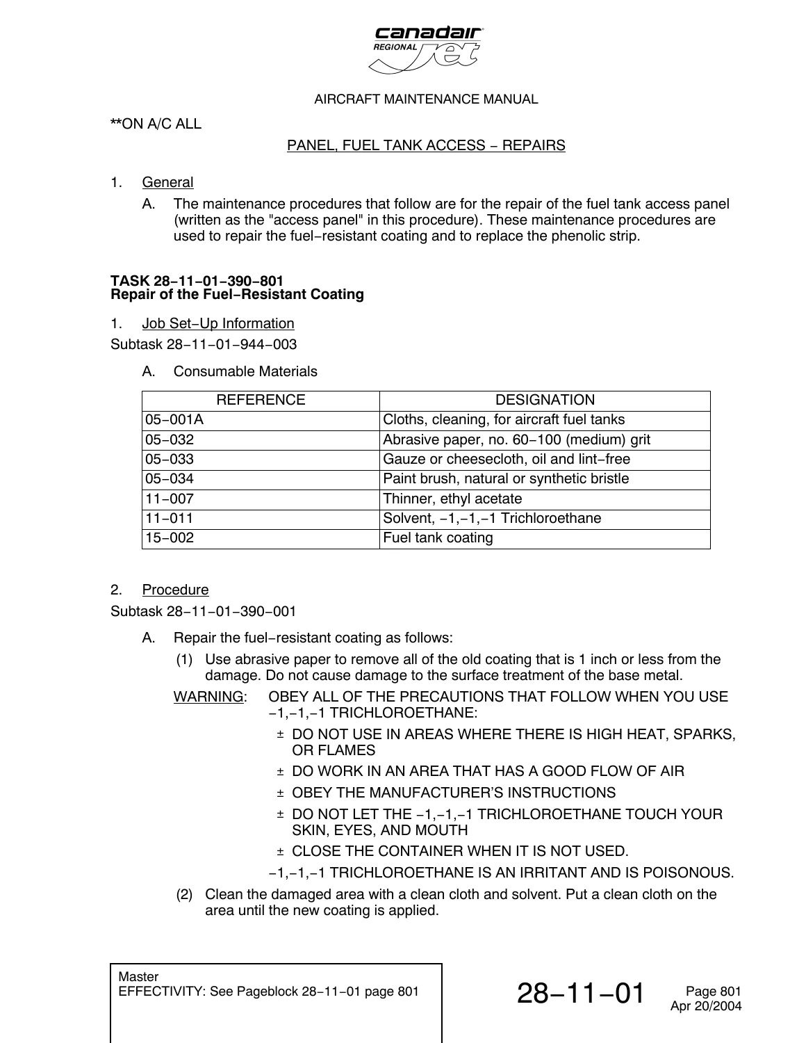 Canadair Regional Jet Aircraft Maintenance Manual Chapter 28 Fuel System - Image 3