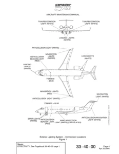 Canadair Regional Jet Aircraft Maintenance Manual Chapter 33 Lights - December 2005