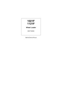Case 1021F 1121F Wheel Loader Service Manual 84571203A PDF