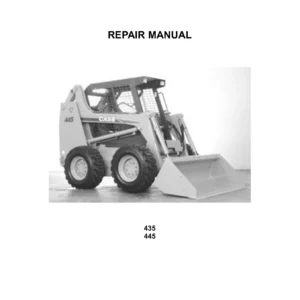 Case 435 445 Skid-Steer Loaders Repair Manual 6-75490 with Engine Service & Schematics - 2004 PDF