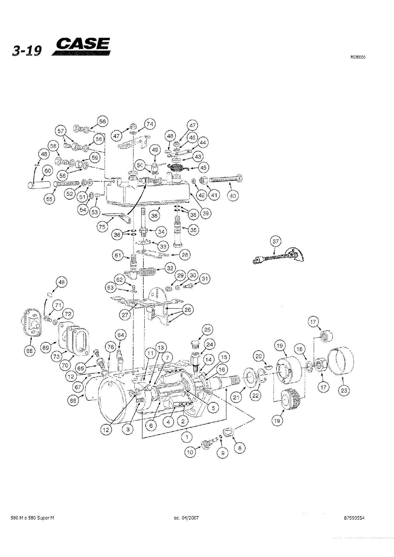 Case 580 M & 580 Super M Backhoe Loader Parts Catalog PDF 87599554 - Image 3
