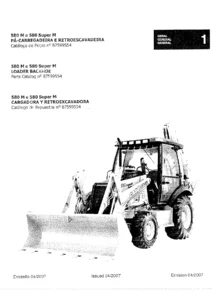 Case 580 M & 580 Super M Backhoe Loader Parts Catalog PDF 87599554