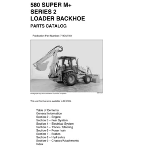 Case 580 Super M & 580 Super M+ Series 2 Loader Backhoe Parts Catalog 2005