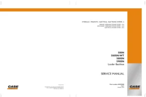 Case 580N 580SN 580SN-WT 590SN Loader Backhoe Service Manual - Hydraulic Pneumatic Electrical Systems 84393968