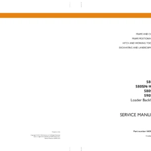 Case 580N 580SN-WT 580SN 590SN Loader Backhoe Service Manual 2010 - Sections E F H J