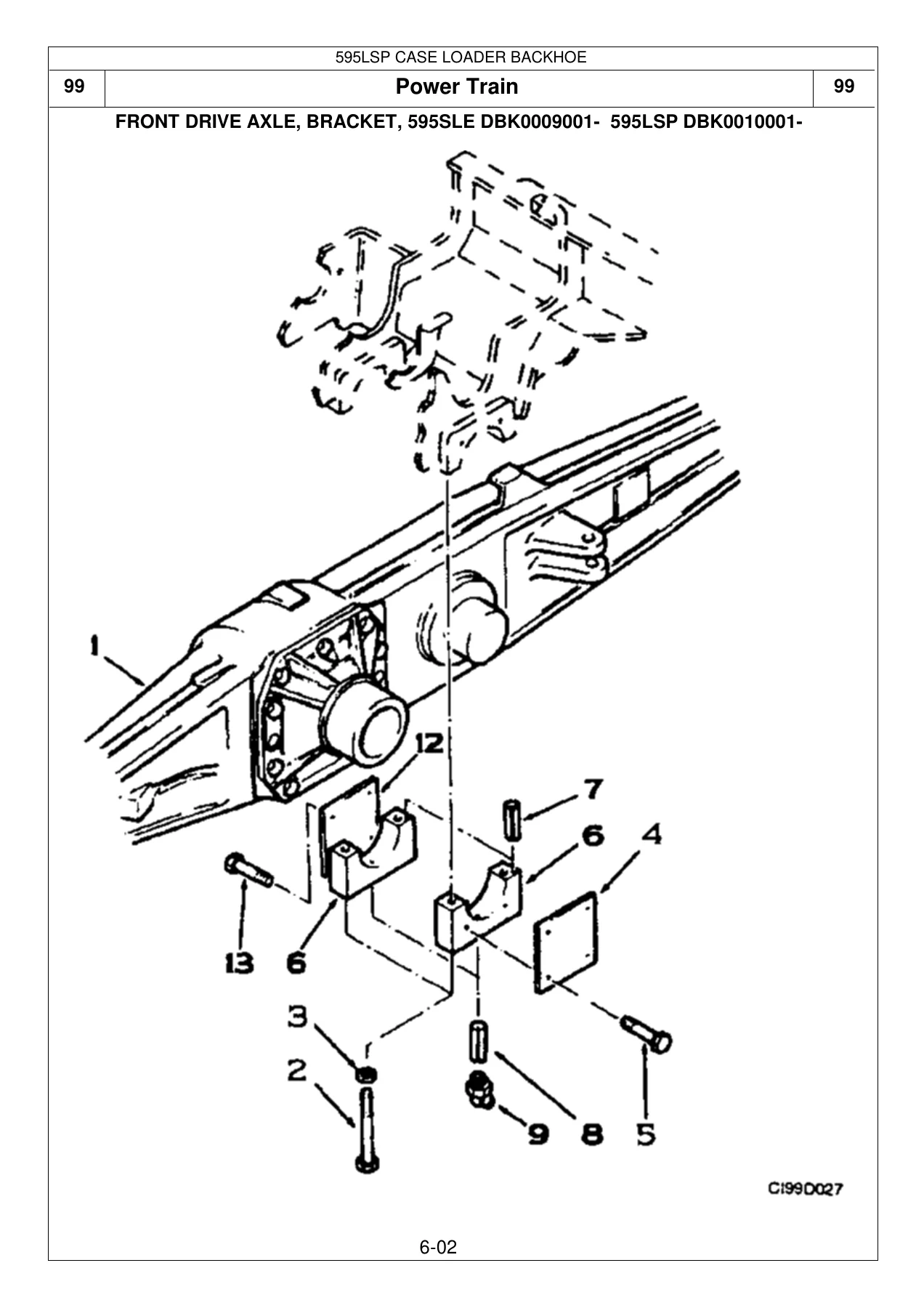 Case 595LSP 595SLE Backhoe Loader Spare Parts Catalog PDF - Serial DBK0009001- DBK0010001- - Image 3