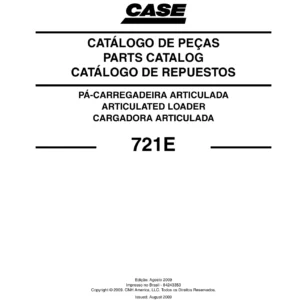 Case 721E Articulated Loader Parts Catalog 2009 - PDF Parts Manual 84243353