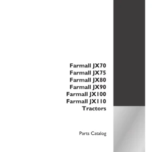 Case Farmall JX70 JX75 JX80 JX90 JX100 JX110 Tractors Parts Catalog - January 2014 PDF