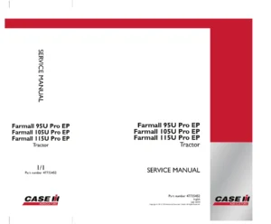 Case IH Farmall 95U 105U 115U Pro EP Service Manual - 47735452 PDF Repair Guide
