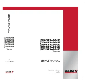 Case IH JX60 JX70 JX80 JX90 JX95 Straddle Tractor Service Manual 48047634