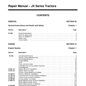 Case IH JX60 JX70 JX80 JX90 JX95 Tractor Repair Manual - Complete PDF Workshop Manual