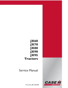 Case IH JX60 JX70 JX80 JX90 JX95 Tractor Service Manual PDF - Print No. 84176554B