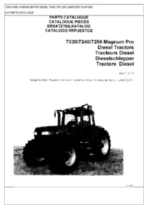 Case IH Magnum Pro 7230 7240 7250 Diesel Tractor Parts Catalog - PDF Download