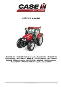 Case IH Maxxum 100-140 & Multicontroller Service Manual - 2011 PDF