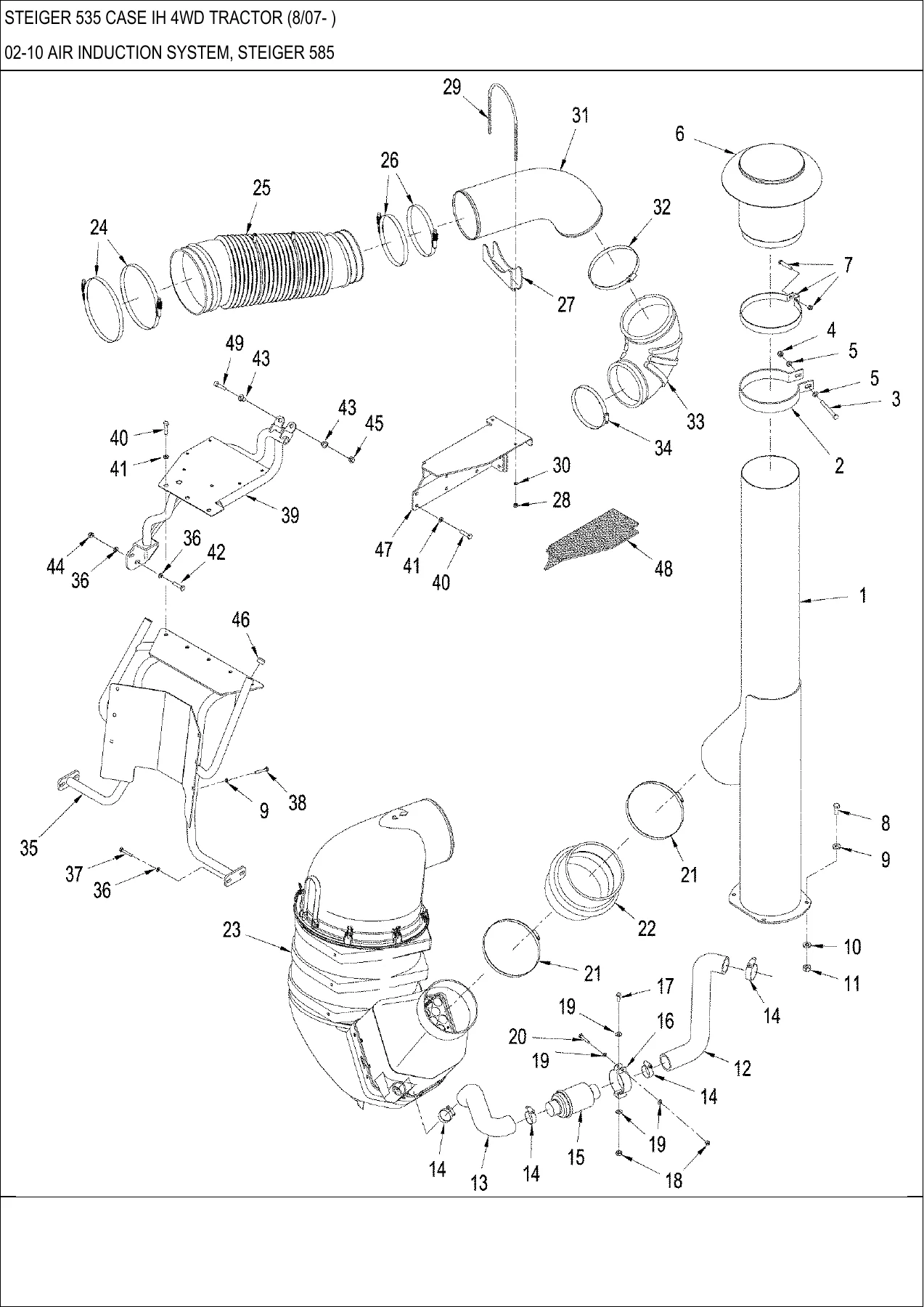 Case IH Steiger 535 4WD Tractor Parts Catalog PDF - 2007 & Newer Illustrated Parts Manual - Image 2