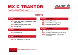 Case MX90C MX100C Tractor Service Manual 19763254 PDF Download