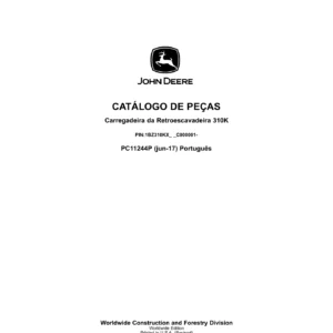Catálogo de Peças John Deere 310K Retroescavadeira PC11244P (Junho 2017) - PDF em Português