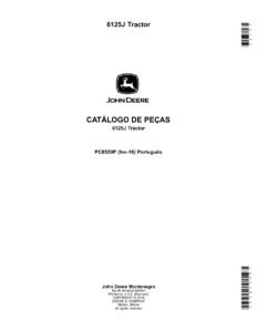 Catálogo de Peças John Deere 6125J - PC8539P - Português 2016