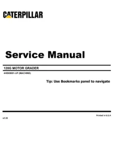 Caterpillar 120G Motor Grader 4HD 3304 Engine Service Manual - Complete Workshop Guide