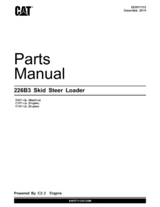 Caterpillar 226B3 Skid Steer Loader Parts Manual - SEBP7172 PDF Download