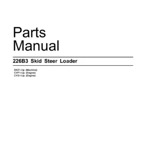 Caterpillar 226B3 Skid Steer Loader Parts Manual - SEBP7172 PDF Download