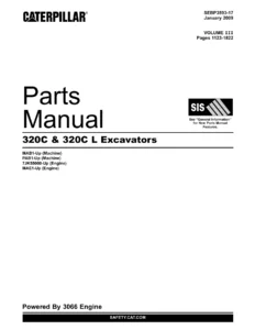 Caterpillar 320C & 320C L Excavators Parts Manual Volume III - PDF