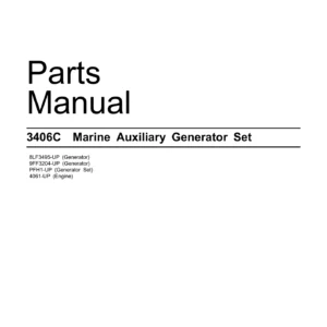 Caterpillar 3406C Marine Auxiliary Generator Set Parts Manual SEBP3957-46 PDF Download
