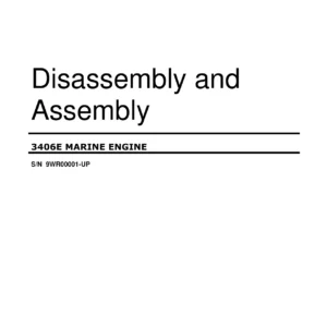 Caterpillar 3406E Marine Engine Disassembly and Assembly Manual SENR1169-03
