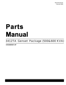 Caterpillar 3412TA Genset 500 & 600 KVA Parts Manual 2006 - PM81808258-00
